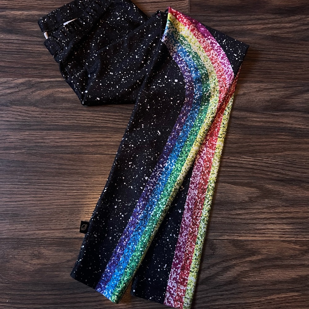 Terez glittery rainbow leggings